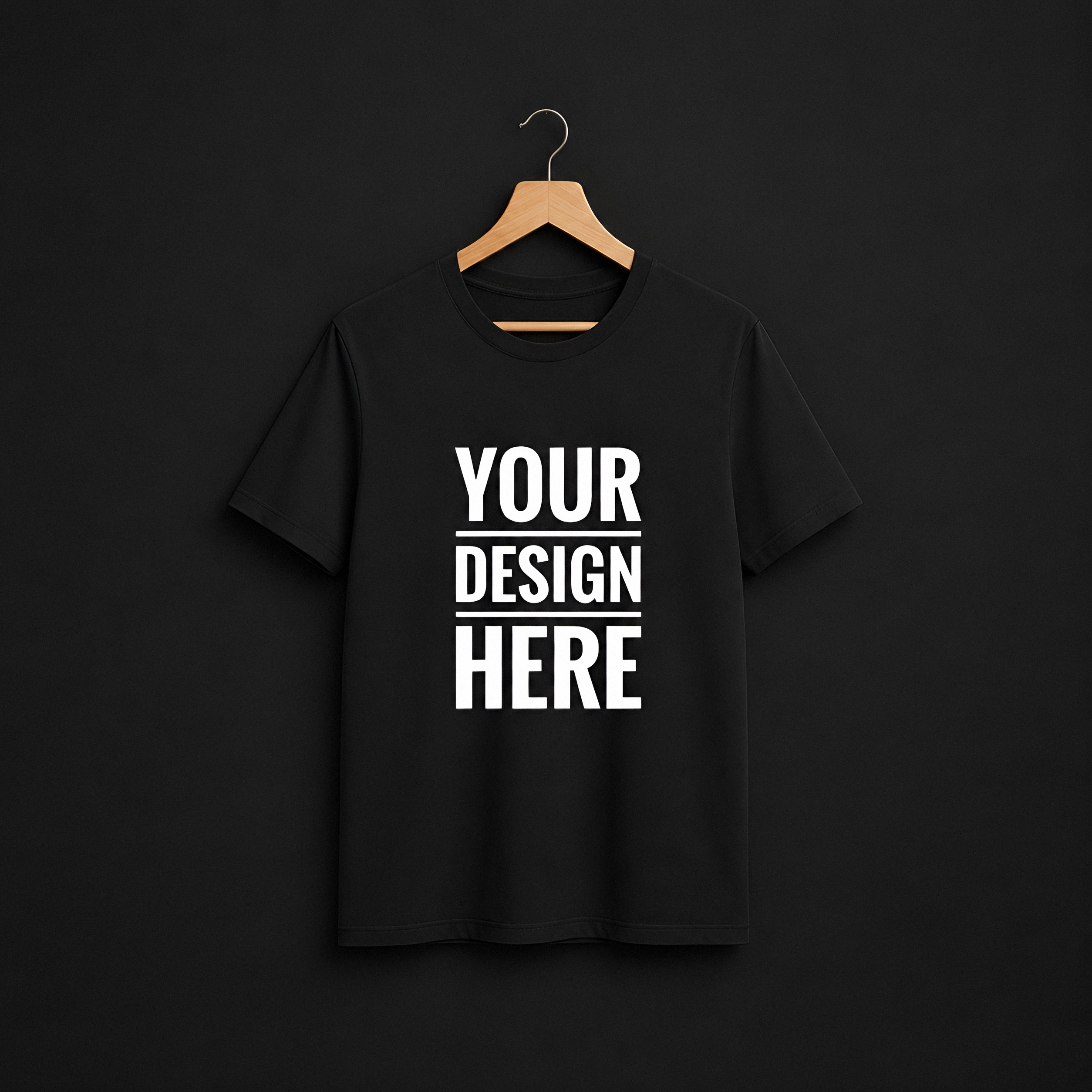 Black Cotton Regular Fit T-Shirt