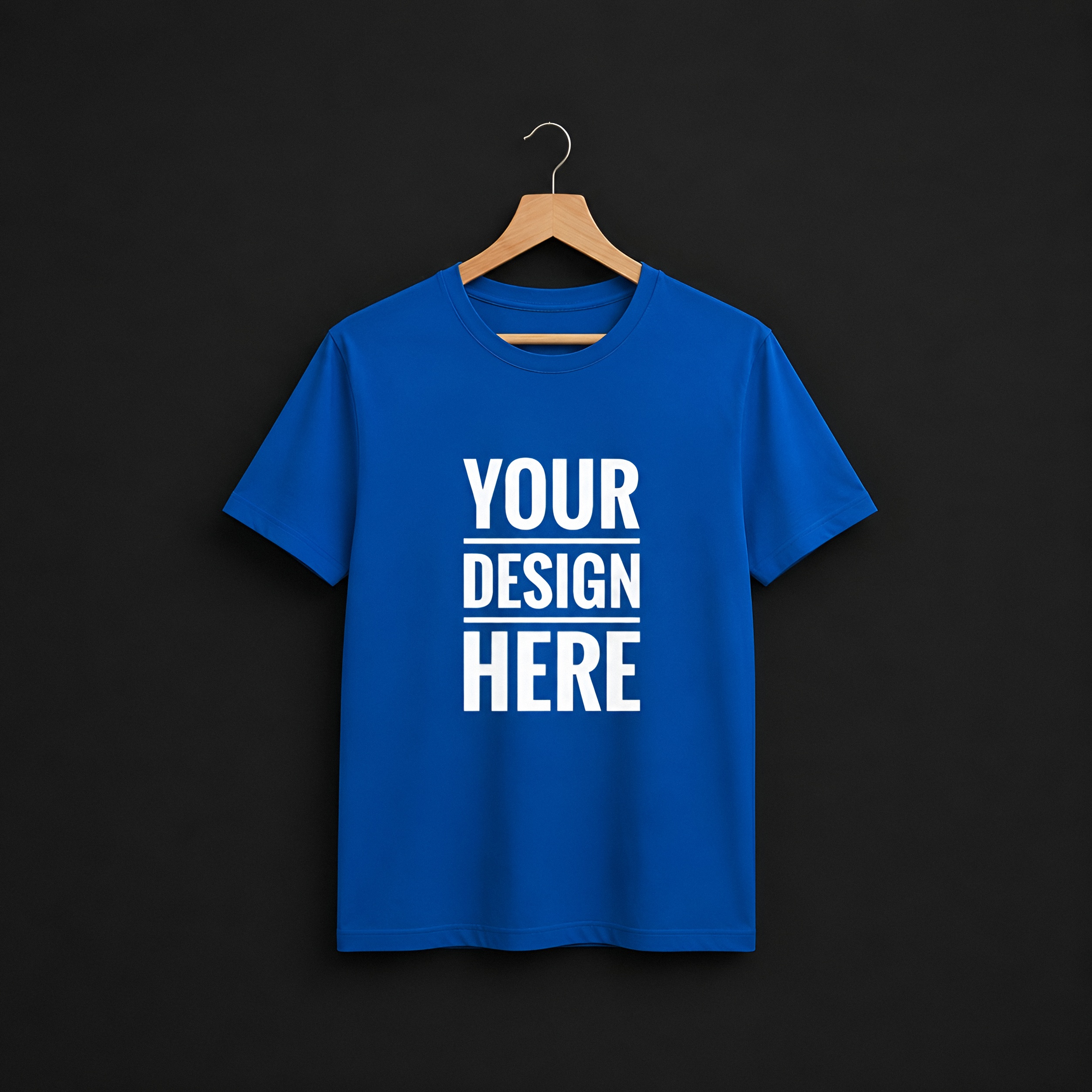 Royal Blue Cotton Regular Fit T-Shirt