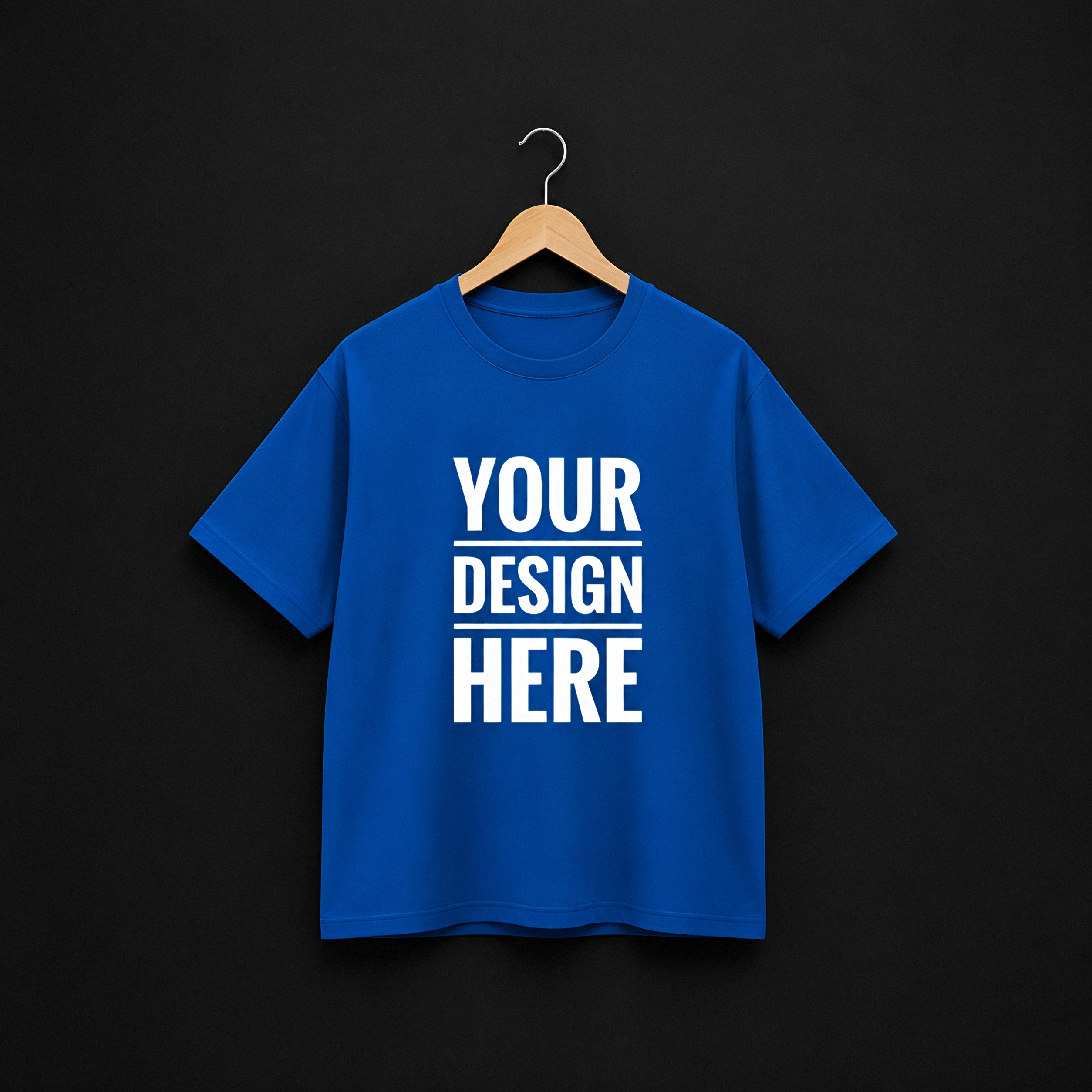 Royal Blue Cotton Relaxed Fit T-Shirt
