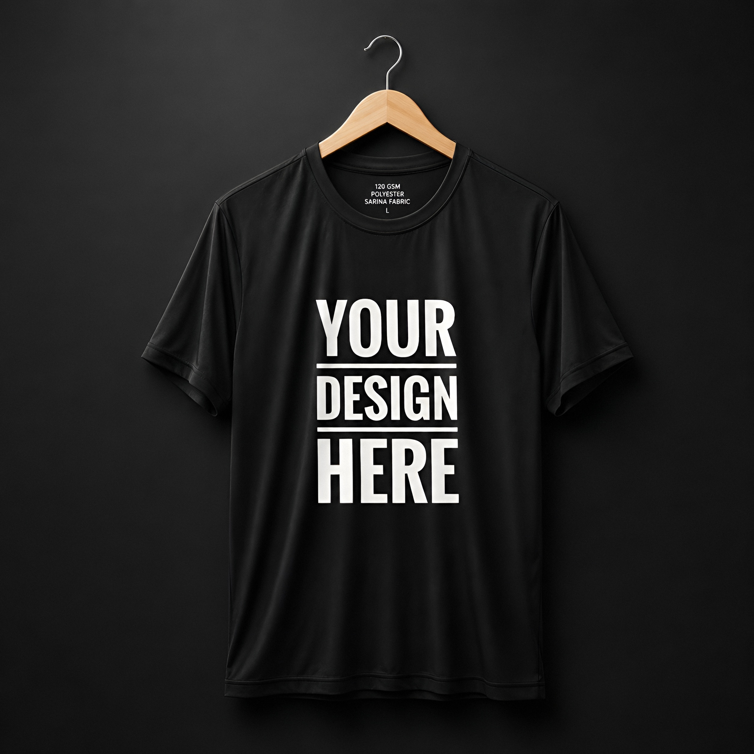 Black Sarina Polyester T-Shirt