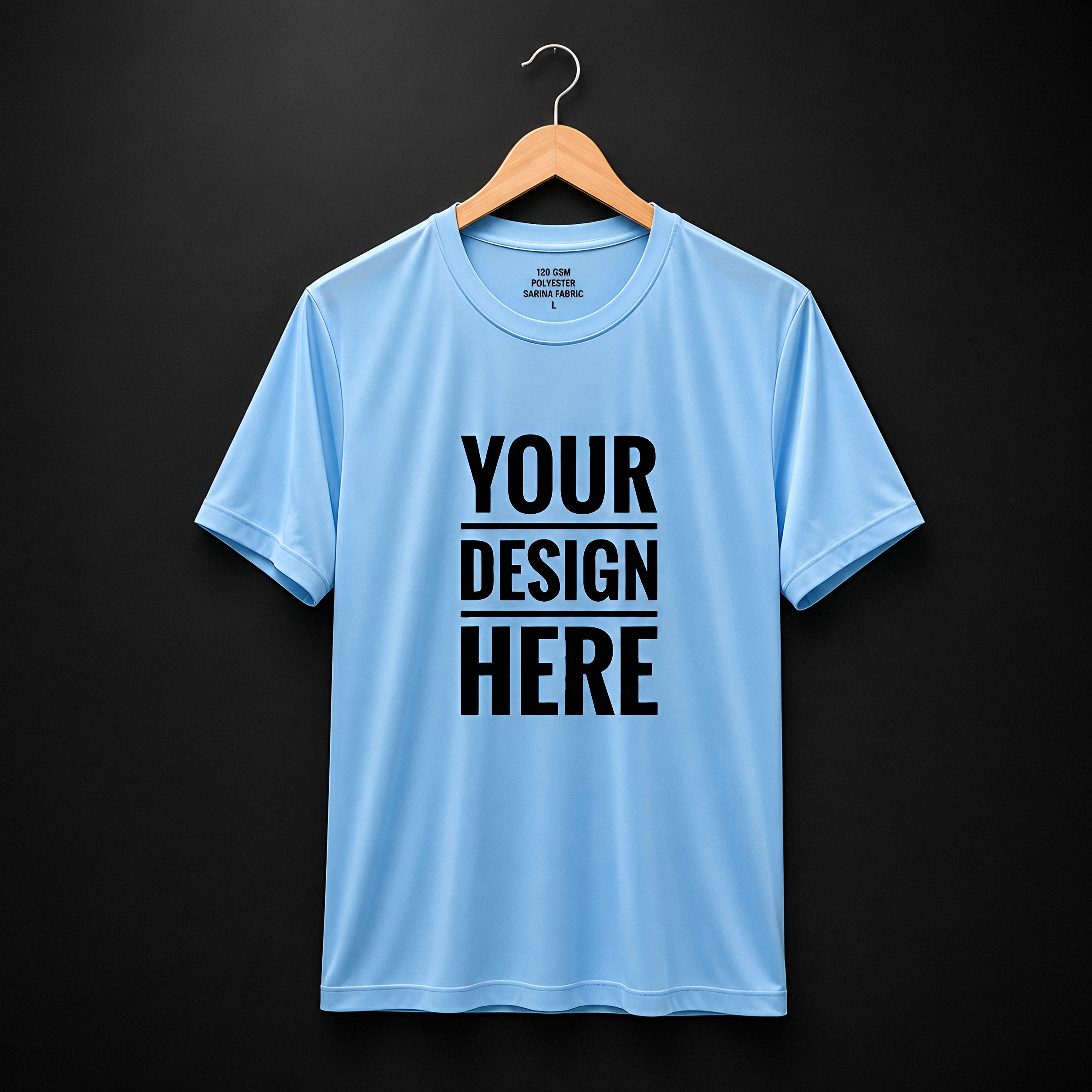 Light Blue Sarina Polyester T-Shirt