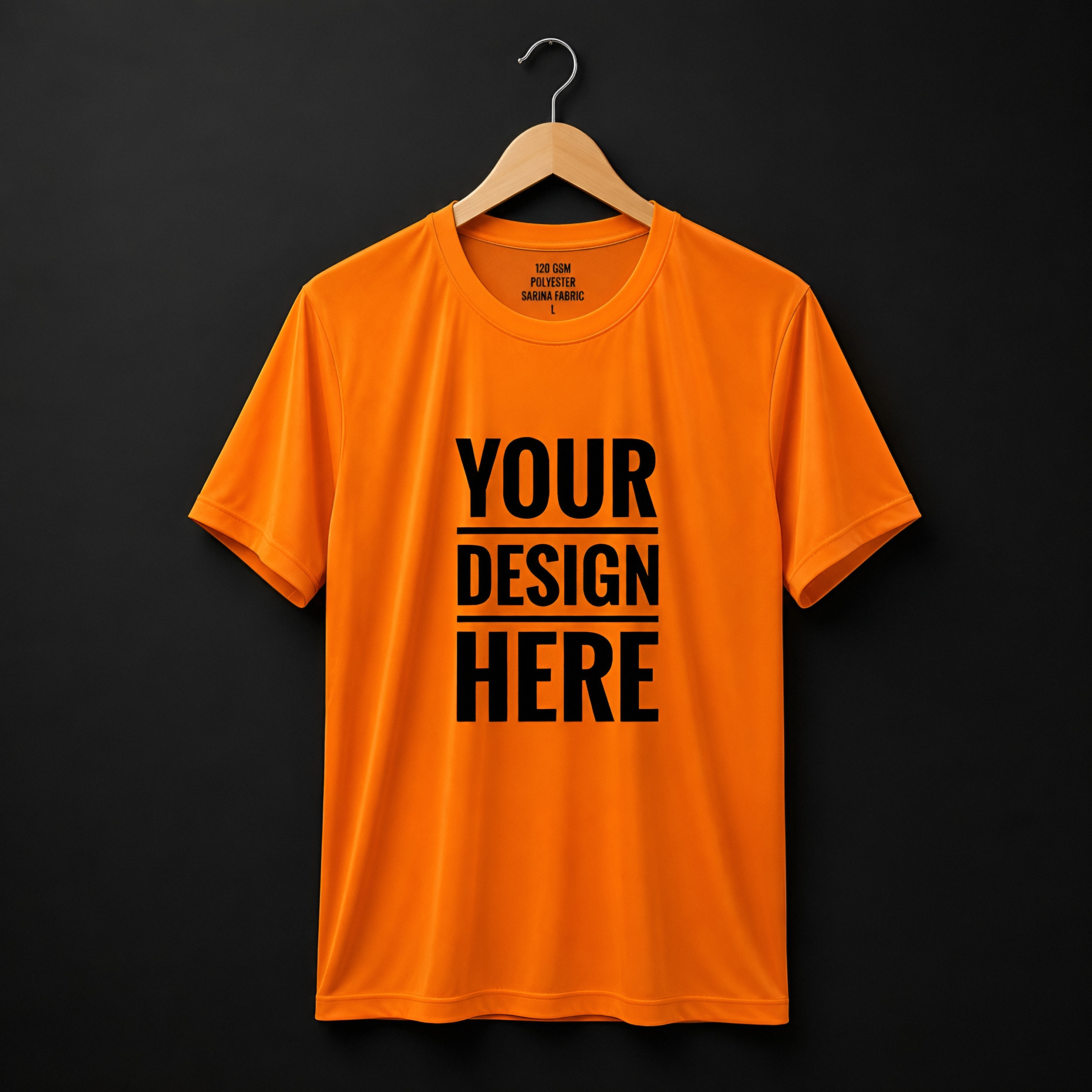 Orange Sarina Polyester T-Shirt